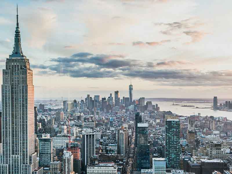 Bird's eye view of NYC