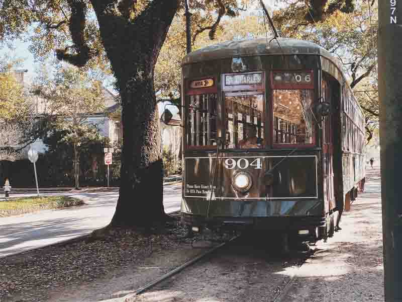 Train in Uptown New Orleans