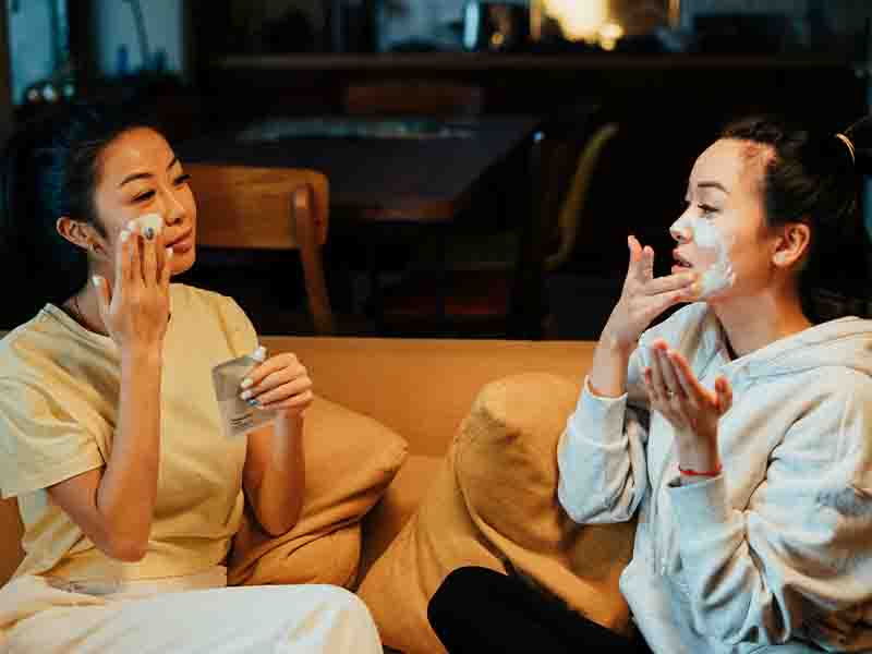 Roommates sitting on couch