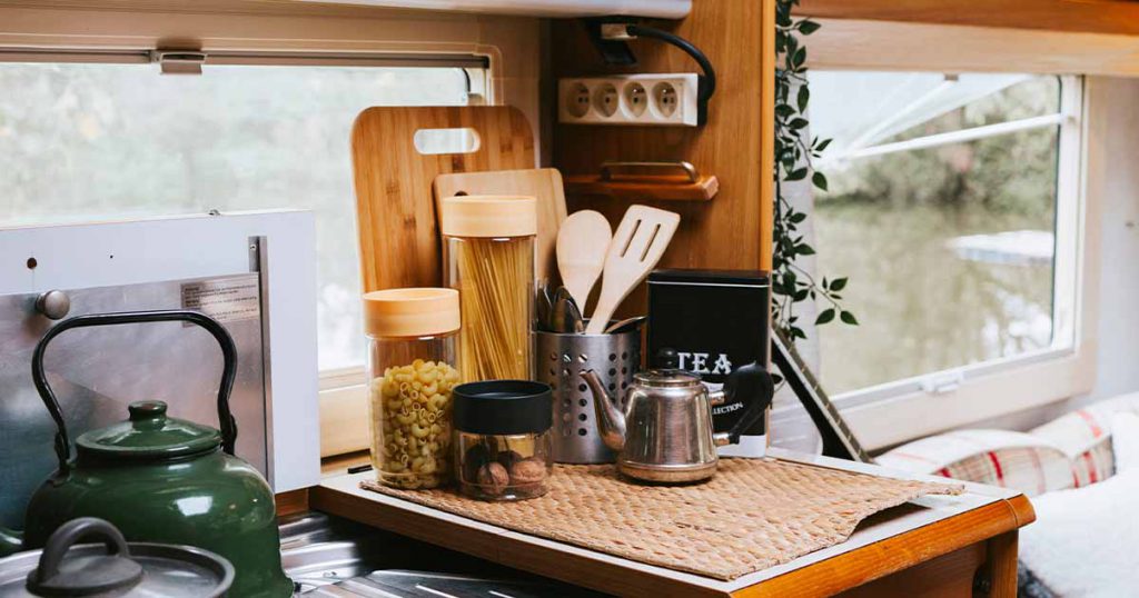 Kitchen in camper