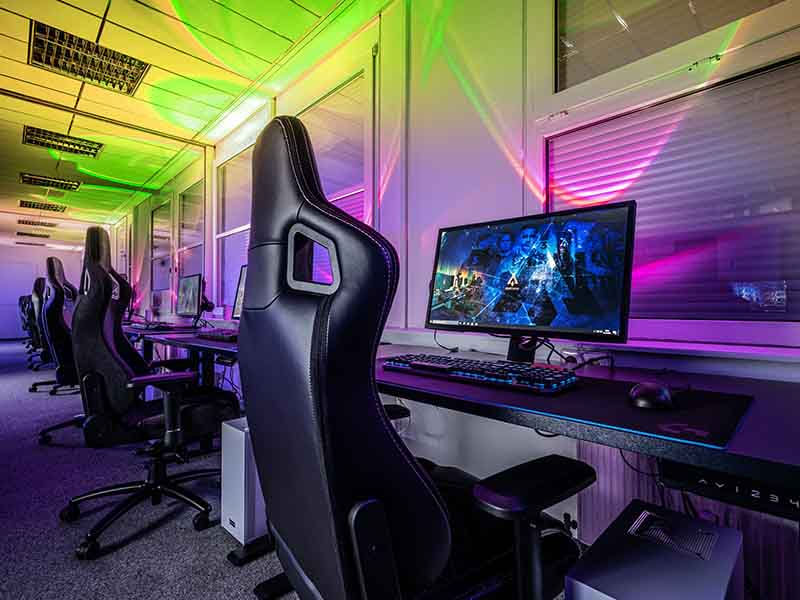 Gaming chairs and monitors